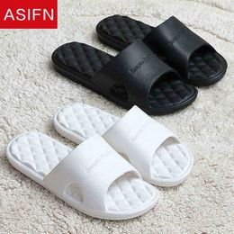 Asifn Home Indoor Men Slippers Summer Household Couple Indoor Bathroom Antislip Support Shoes Massage Wholesale Plus Sizes J220716