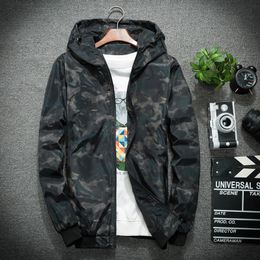 Men's Down Parkas Spring Autumn Classic Camouflage Men's Jacket Men's Casual Hoodie Baseball Jacket Autumn Hiphop Casual Zipper Jacket 221119