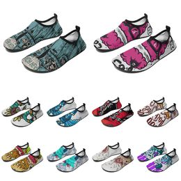 men women custom water shoes cartoon animal design diy word black white blue red color mens trainer 220