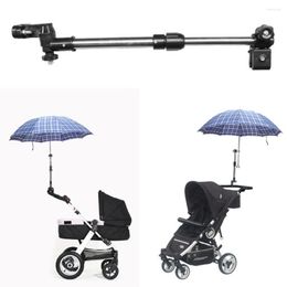 Stroller Parts With Clip Riding Mount Durable Bicycle Umbrella Holder Adjustable Threaded Baby Rainy Outdoor Detachable Aluminum Alloy