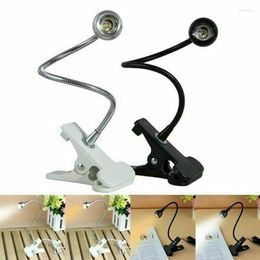 Table Lamps Usb Flexible Reading LED Light Clip-on Beside Bed Desk Bright Lamp