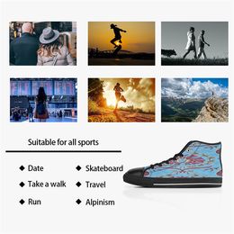 shoesSneakers Shoes Custom Canvas casual Men Women Fashion Black Orange Mid Cut Breathable Outdoor Walking Color25806815