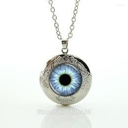 Pendant Necklaces Dragon Eye Necklace Vintage Reptile Locket Punk Gears Camera Lens Picture Jewellery N602