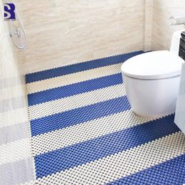 Carpets SunnyRain 10-Piece PVC Hollow Out Spliced Water Proof Bathroom Rug Kitchen Slip Resistance Mats Easy Cut 20x20cm