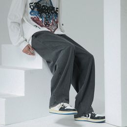 Jeans da uomo Jeans dritti coreani larghi da uomo Pantaloni larghi in denim vintage da uomo Pantaloni hip-hop giapponesi dritti streetwear vintage 2023 221119