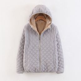 Womens Down Parkas Winter Hooded Outwear Coat Warm Fleece Lined Puffer Jacket Thickened Windproof Spring Autumn 221118