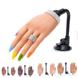 Flexible Silicone Nail Hand Mannequin Body Torso Practising Hand Model With Stand Left or Right