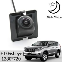 Car HD 1280 720 Fisheye Car Rear View Camera For Toyota Land Cruiser Pradoauto rearview camera