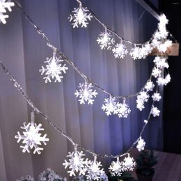 Strings 2M 10LED Always On Or Flashing Christmas Snowflake Light String Decoration Winter Decorative Lights Soft Large Bulb