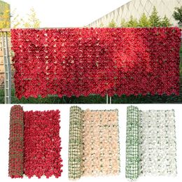 Decorative Flowers Wreaths Artificial leaf hedges flower fence decoration Home Garden Courtyard Wallplant Greening Panel Gardening Supplies 221118