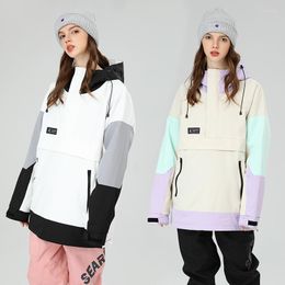Skiing Jackets The Ski Jacket For Men And Women Double-board Snowboard Tops Color-blocking Windproof Waterproof Sweater Wear