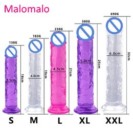 Beauty Items 5 Size Realistic Big Jelly Dildo Adults Erotic sexy Toy for Women Cheap Soft Clitoris Vaginal Masturbators Penis Suction Cup Dick