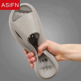 Asifn Indoor Bath Men Women Thick Platform Slippers Soft AntiSlip Home Slides Ladies Summer Shoes Men Sandals Claquette homme J220716
