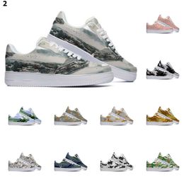 GAI Designer Custom Shoes Men Women Sneakers Hand Painted Fashion Casual Mens Flat Outdoor Sports Trainer Color2