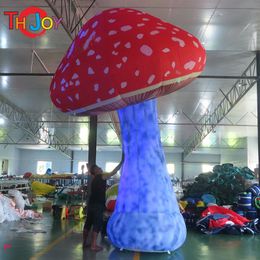 outdoor activities 5m 17ft tall Giant Inflatable Mushroom With LED Light And Blower For Outside Christmas Party Stage Event Decorations