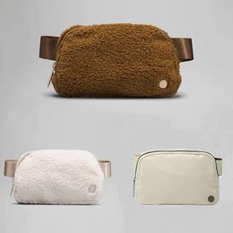 Top classicbelt bags fanny pack designer classic bum chest yoga bag bumbag nylon Wool cloth with soft nap womens men shoulder cros309H