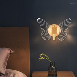 Wall Lamp Butterfly Lights Mount Sconce Nordic Home Art Decor Indoor Living Room Bedroom Bathroom Modern Led Lighting Fixture