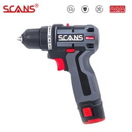 SCANS Cordless Brushless Electric Drill Power Tools v Screwdriver Nm with Portable Smart Single Hand Big Torgue And Recharge