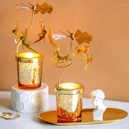 Candle Holders Nordic Style Aesthetic Christmas Holder Metal Luxury Cylinder Glam Adornos Para Casa Table Centrepieces