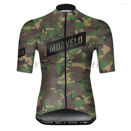 Racing Jackets Morvelo 2022 Men Cycling Jersey Short Sleeve Bike Shirts MTB Bicycle Jeresy Clothing Wear Ropa