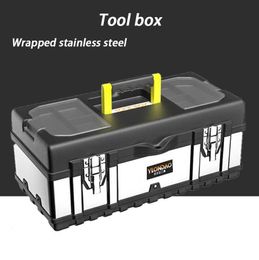 Tool Handbox Plastic Body Wrapped Steel Sealed Safety Equipment box Suitcase Impact Resistant Case Shockproof