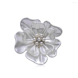 Brooches 2022 Camellia Flower Brooch Pins Plant For Women Fashion Wedding Party Jewellery Elegant Girls Gifts