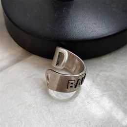 Cluster -Ringe Bond Open Ringe f￼r M￤nner Frauen L￶ffel Bandringe Luxusdesigner Schmuck Cool Streetwear Schmuck 220921295H