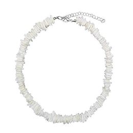 Chokers 2022 Bohemian Natural Puka Shell White Color Irregular Chip Choker Necklace For Women Men Collares De Moda Kolye306u