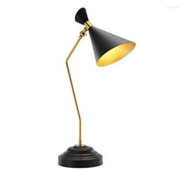 Table Lamps Simple Modern Study Children's Room Reading Lamp American Designer Retro Personality Energy Saving Bedroom Bedside