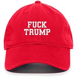 Fuck Trump MAGA Baseball Cap Embroidered Cotton Adjustable Dad Hat