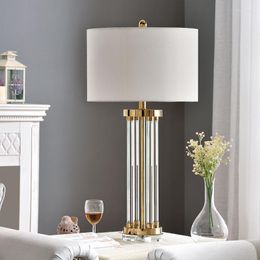 Table Lamps Living Room Bedside Lamp Creative Model Pure Gold Crystal Postmodern Bedroom El Lobby Desk