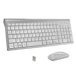 Ultrathin Business Wireless Keyboard e Mouse Combo 102 Keys Lownoise Wireless Keyboard Mouse para Mac PC Win XP710 TV Box