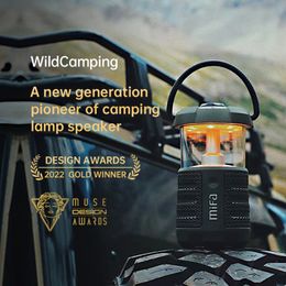 Portable Speakers Mifa Wild Camping Outdoor Bluetooth 5.3 Speaker with Lantern Powerful 360° Sound Light IP67 Waterproof 38H 221119