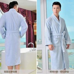 Men's Sleepwear Men's Nightgown Kimono Robe Cotton Terry Cloth Bathrobe Lovers El Four Seasons Universal Men2757