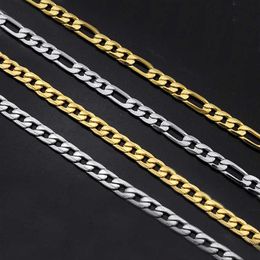 Chains Stainless Steel Men Necklace Statement Gold Chain Long Men's Necklaces Male Chocker Hip Hop Jewellery Q0605206h