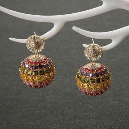 Hoop Earrings Trendy Disco BALL For Women Bohemian Geometric Drop Earring Brincos Female DIY Fashion Jewellery E9521