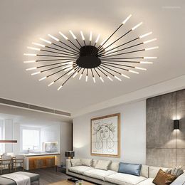 Chandeliers FKL Nordic Modern Living Room Ceiling Lamp 2022 Home Creative Fireworks Study Bedroom Round LED