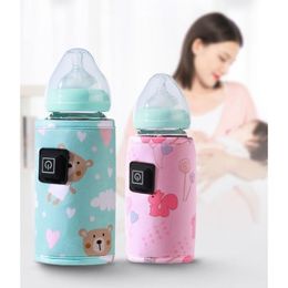 Bottle Warmers Sterilizers# Portable USB Baby Travel Milk Infant Feeding Heated Cover Insulation Thermostat Food Heater Dropship 221119