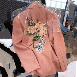 Women's Suits Female Heavy Industry Suit Jacket Embroidered Flowers Spring Autumn Design Sense Siche Blazer Casual Office Women's