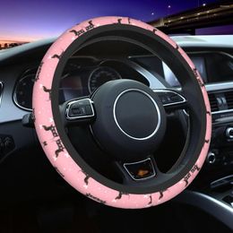 Steering Wheel Covers Sausage Dog Universal 15 Inch Men Dachshund Anti-Slip Protector For Sedan Car Accessories