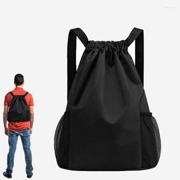 Outdoor Bags Sports Drawstring Backpack Large Capacity Draw String Daypack Waterproof Bag Sackpack With Mesh Pockets For