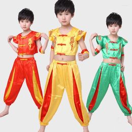 Ethnic Clothing Children Chinese Traditional Wushu Performance Costume Kimono Judo Suit Tai Chi Martial Uniform