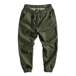 Calças masculinas Basa calças de treinamento grande Pocket Pocket único design exclusivo, correndo, cintura elástica dos homens fitness
