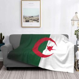 Blankets Algeria Flag Blanket Flannel Autumn/Winter Multifunction Lightweight Throw For Bedding Outdoor Bedspread