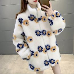 Women's Fur Simple And Thick Faux Coat Teddy Wool Female 2022 Elegant Zipper High Quality Luxury Jacket Winter Warm Kpop Clothes Women