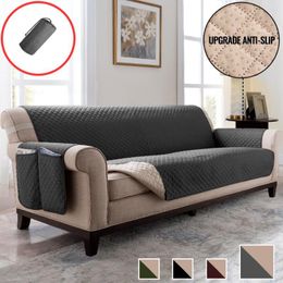 Chair Covers 3 Seater Corner Sofa Cover Anti-Slip Armchair Waterproof Sectional Couch Protector Thick With Peninsula