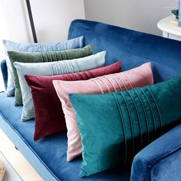 Pillow Solid Color Pillowcase Decoration Rectangle 30 50 Cm Size Cover Decorative For Sofa Only