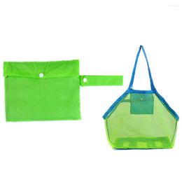 Storage Bags Beach Mesh Bag Foldable Portable Tote Reusable Picnic Pouch Outdoor Large Capacity Oxford Cloth Home Organiser