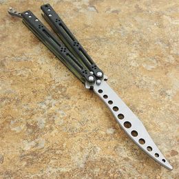 Basilisk HOM Butterfly Trainer Knife D2 Blade Carbon Fiber Titanium Handle Bushing System Jiltknife Hunting Folding Pocket Knife277a 187