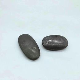 Decorative Figurines 80-120g Elite Shungite Palm Stone Worry Soap Silver Noble Karelia Russia 1pcs